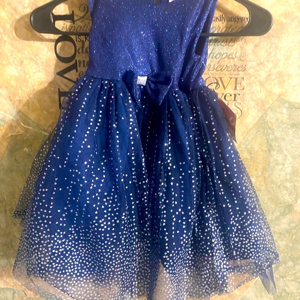 Girls sparkling dress  NWT one button on back